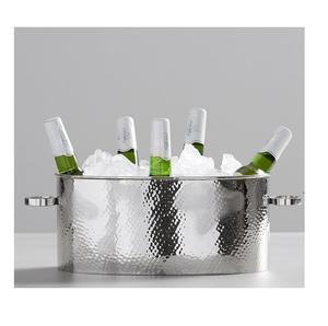 Cubitera Grande Moderna de Lujo en Acero Inoxidable Martillado Dorado Mate para Botellas de Vino, para Hogar, Hotel, Eventos y Bares - Product Image 6