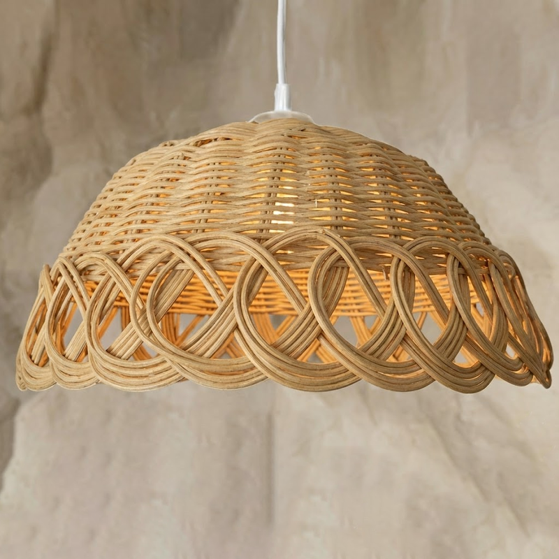 Rattan Bamboo Eco Friendly Indoor Pendant