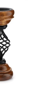 Elegante Quemador de Incienso de Madera y Hierro Forjado con Base y Tapa Brillantes para Decoración de Ramadán y Regalos para Oriente Medio y el Golfo - Product Image 4