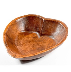 Tazón de Madera en Forma de Corazón para Dulces y Chocolates, Madera Natural de Acacia y Mango - Product Image 3