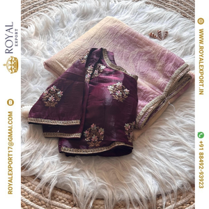 Sari exclusif et haut de gamme, nouvelle arrivée, sari en soie pour femmes, vêtements de fête pour adultes, lavable, Inde et Pakistan, embossé, vert émeraude, lavage à la main - Product Image 2