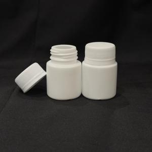 Ensemble de flacons en plastique HDPE légers et durables de couleur blanche, 23-50 ml, pour médicaments, produits chimiques, impression personnalisable pour les entreprises - Product Image 1