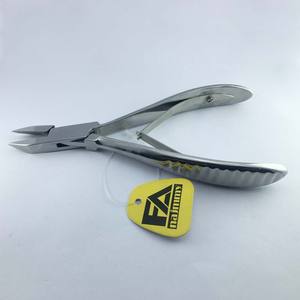 Side Cutter Cuticle Nail Nippers (Printed/<b>Plain</b> Handle) Double Spring <b>Mirror</b> Polish Stainless Steel - Product Image 3