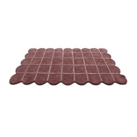 Alfombra de cuadros personalizada, Alfombra de lana con telar a mano de Chocolate, borde festoneado, Pila de 10mm, Alfombra tejida plana moderna hecha a mano para sala de estar y dormitorio