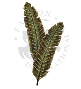 Feuilles de Ginkgo de luxe légères Art mural 3D en métal Ron Iron Material Home Decor pour le salon et le bureau - Product Image 1