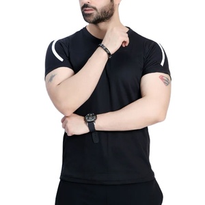 T-shirt uni à manches courtes, coupe classique, sportif, respirant, écologique, séchage rapide, prix bas, fabrication OEM/ODM. - Product Image 3