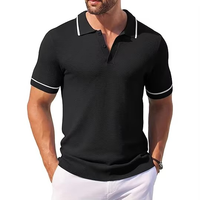 T-shirt boutonné à manches courtes pour homme, style sport chic décontracté, 100% coton tricoté, toucher doux, OEM, vierge, infroissable, couleur unie