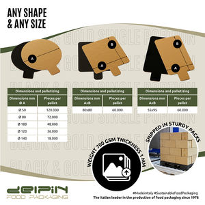 Made in Italy Laminado Desechable Redondo Negro y Oro Mini Cake Board Postre Monoportion Cartón Diferentes Tamaños - Product Image 4