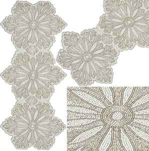 Dessous de verre en ardoise verte de 14 pouces faits à la main, tapis de table en verre perlé élégant et élégant pour la cuisine et l'ameublement de la maison - Product Image 4