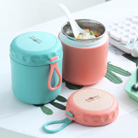 Conteneur de déjeuner chauffant MINI portable, acier inoxydable de qualité alimentaire, thermos pour enfants, boîte à nourriture avec poignée