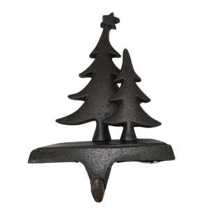 Modern Polished Silver Tone Trees Christmas <b>Stocking</b> <b>Holder</b> Hanger Metal Mantle Decoration Festive Accent In Good Price - Product Image 5