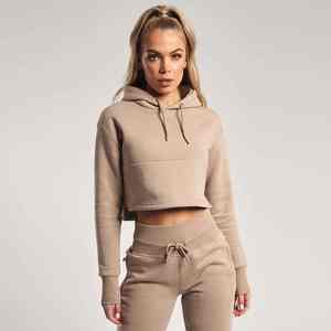 Chándal con capucha transpirable ajustado para mujer, chándal para correr con etiqueta privada y logotipo personalizado, chándal liso con capucha - Product Image 5