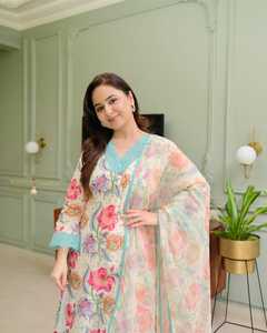 MAL kurti PANT & dupatta จากอินเดียที่มีคุณภาพส่งออกมาใหม่ดูสง่างามผลิตจากงานปักจากอินเดีย - Product Image 3