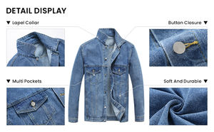 Veste en jean de haute qualité, respirante et à séchage rapide pour hommes Fabricant de vêtements pour hommes Veste en jean à vendre par Fitness Drills - Product Image 6