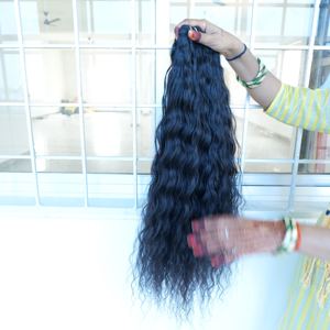 Extensiones de cabello humano virgen crudo indio, cutícula alineada, paquetes ondulados negros rizados, proveedor de templo Natural de estilo de onda profunda suelta - Product Image 2