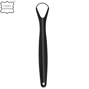 Vente chaude plusieurs styles de cuivre langue nettoyant Logo personnalisé langue grattoir noir en acier inoxydable professionnel langue grattoir - Product Image 3
