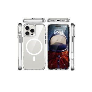 Coque de téléphone mobile transparente de qualité supérieure compatible MagSafe, antichoc, fine, avec protection airbag pour iPhone 14 pour iPhone 16 Pro Max - Product Image 4