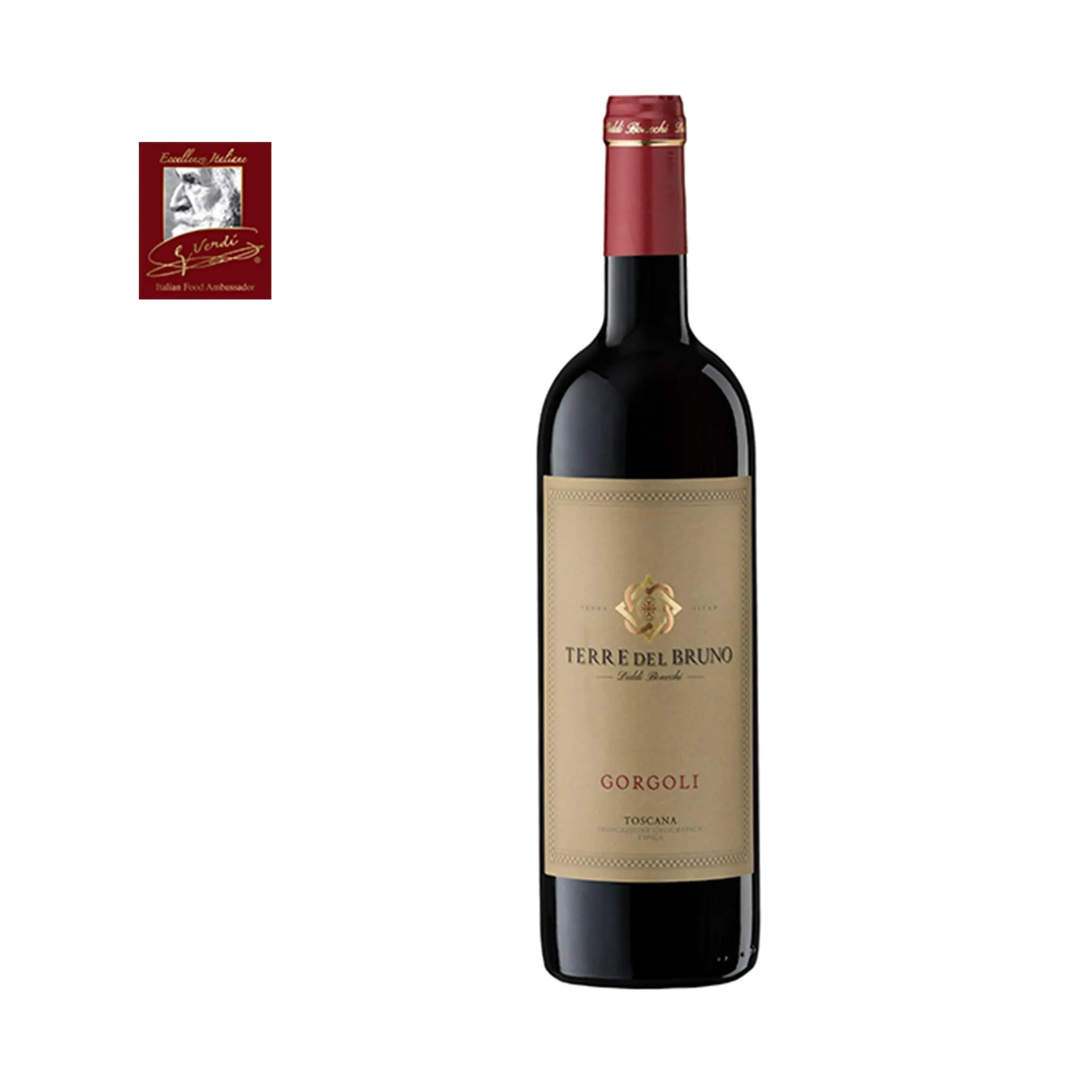Italienischer Rotwein Rot Toskanisch IGT GORGOLI 0,750 Liter Flaschen alkoholisches Getränk GVERDI Selection Made Italy Rotwein