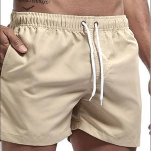 Hotest personnalisé LOGO hommes maillot de bain Shorts de plage hommes course à pied sport pantalons courts homme solide plaine planche de Surf troncs Shorts - Product Image 3