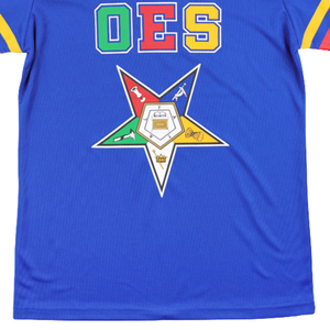 OES T-shirt en jersey de football 100% coton Order of Eastern Star Shirt Vêtements de sororité de la fraternité personnalisés Top bleu brodé - Product Image 3