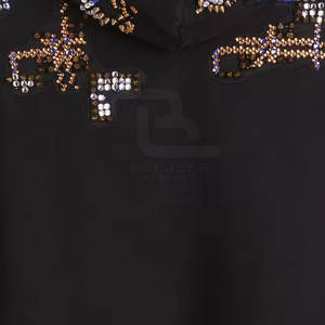 Nueva llegada de calidad superior de invierno básico con diamantes de imitación sudaderas con capucha ropa informal transpirable básico con diamantes de imitación para adultos - Product Image 5