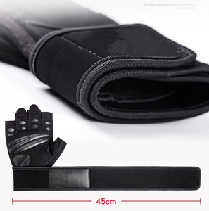 ถุงมือยกน้ำหนักหนังแบบไม่มีนิ้ว บุฟองน้ำ ทนทาน สำหรับทุกเพศ - Product Image 6