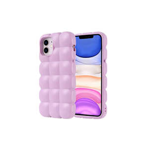 JoieCreatif Dom Dom Edition Premium Glossy Flexible Silicone Case for iPhone 12 <b>XR</b> 7 Plus Anti-Fingerprint TPU Lila Color - Product Image 1