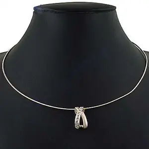 สร้อยคอจี้ทรงเรขาคณิตไทเทเนียมชุบโรเดียมสำหรับผู้หญิงสวมใส่ในชีวิตประจำวันและเป็นของขวัญ - Product Image 3