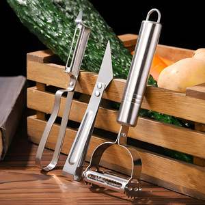 Pelador de verduras en juliana de acero inoxidable y dentado recto para frutas - Product Image 2