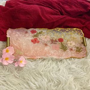 Artistic Resin Serving Platter Modern Solid Pattern for Parties Gatherings Celebrations Stylish <b>Gifting</b> Options 100pcs - Product Image 4