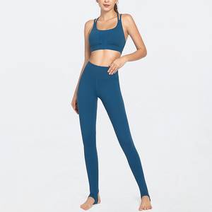 Nouveaux vêtements de sport pour femmes Gym Fitness Yoga Set Respirant 3 pièces Sport Soutien-Gorge Leggings XS Taille avec Logo Avant Imprimé pour Yoga Sports - Product Image 1