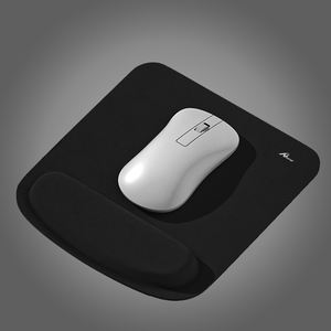 Tapis de souris de sport ergonomique personnalisable à sublimation 25*21cm MD-015 en cuir PU noir charge sans fil pour ordinateur de bureau - Product Image 1