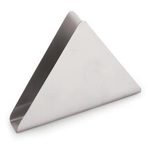 Porte-mouchoirs triangulaire moderne de luxe en acier inoxydable, finition mate, écologique, durable, utilisation en restaurant, hôtel, contemporain - Product Image 2