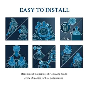 2 cabezales de afeitadora plateados extraíbles de triple cuchilla, compatibles con afeitadoras eléctricas, fuente de alimentación USB, para uso facial, afeitadora rotatoria, lavable - Product Image 3