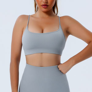 Haute qualité Gym Yoga sport soutien-gorge avant torsadé séchage rapide respirant femmes sport soutien-gorge rembourré Polyester Spandex Sport soutien-gorge - Product Image 3