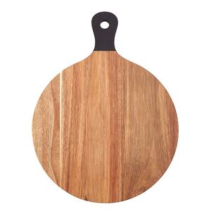Planche à découper ronde en bois écologique, bloc à découper de cuisine, plateau de service décoratif pour pizza, logo personnalisé, vente en gros - Product Image 1