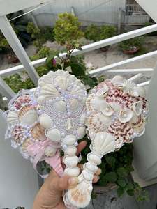 Eco environmentally friendly <b>Small</b> Seashell Hand <b>Mirror</b> DIY Many customize designs From Blue Lotus - Product Image 5