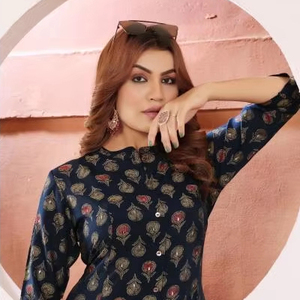 MOKSH INTERNATIONAL STAR KURTI, ropa de fiesta india y paquistaní de rayón impreso al por mayor en el mercado de Telangana, venta al por mayor - Product Image 1