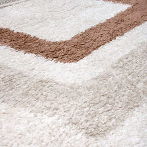 Alfombra de Yute para Sala de Estar, Modelo Moodi Shaggy Cream/Terra Slatefern, Fabricada a Máquina, Marca Netline Home - Product Image 3