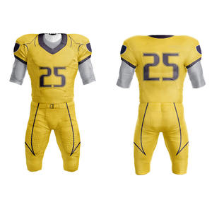 ชุดอเมริกันฟุตบอลสั่งทำคุณภาพสูง แขนสั้น พิมพ์ลาย โพลีเอสเตอร์ 100% แห้งเร็ว ระบายอากาศดี ราคาถูก - Product Image 1