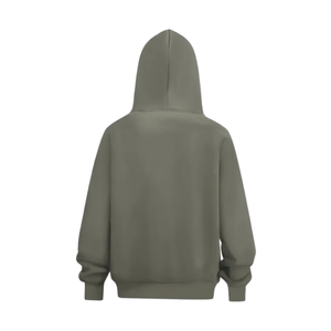 Sweat à capuche décontracté en polyester pour hommes-Sweat-shirt polaire à manches longues avec fermeture éclair de couleur unie avec poches, tissu en tricot, coupe régulière - Product Image 1