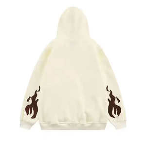 Sudadera con Capucha de Forro Polar Bordada Personalizada al por Mayor, 100% Algodón, Talla Grande, Transpirable, Resistente al Viento y Antiarrugas para Hombre - Product Image 5