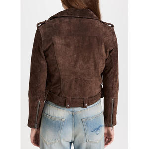 Ropa de invierno con soporte para mujer Premium, chaqueta de cuero genuino, forro de lana, diseño de cremallera, transpirable, técnicas de punto de moda - Product Image 5