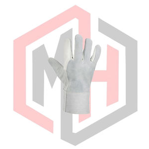 Guantes de Soldadura de Cuero Vacuno Resistentes, de Alta Resistencia, con Mango Corto, Antidesgarros, Anticorte, Antiestáticos, de 11 oz de Grosor - Product Image 2