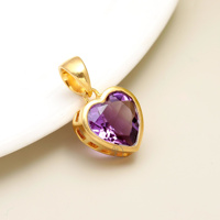 Pendentif améthyste violet naturel de haute qualité 925 bijoux en argent Sterling en vrac en gros fabricant de pendentifs en argent