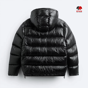 Veste matelassée décontractée pour homme Ryan Pro Gear avec fermeture éclair, capuche, design de poche, logo personnalisé - Product Image 4