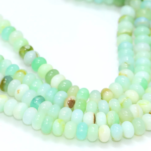 ลูกปัดโอปอลเปรูสีมะนาว: อัญมณีรอนเดลล์เรียบ AAA ขนาด 16 นิ้ว - Product Image 5