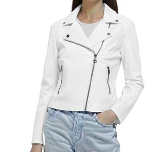 Chaqueta de Invierno de Lujo para Mujer, Diseño Personalizado, Nuevo Estilo, Cuero Genuino Premium, Transpirable, Cuello Alto Tejido, Cierre de Cremallera - Product Image 5