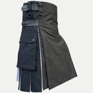 Kilts utilitaires pour hommes Style écossais de haute qualité avec logo personnalisé Meilleure vente Kilts de couleurs unies - Product Image 2