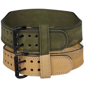 Cinturón de gimnasio de levantamiento de pesas Premium Cuero genuino con hebilla de acero para levantamiento de sentadillas - Product Image 3